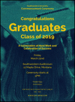 Graduation - Blue and Yellow Flyer with easy-to-customize text.