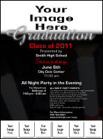 Graduation Diploma Upload Image Flyer with 7 custom image uploads.