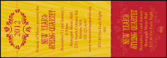 Gold Event Ticket with a semi-formal theme for a New Year's event