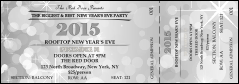 A sparkling Silver Glitter Reserved Event Ticket
