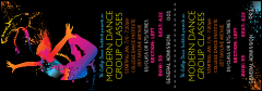 Modern Dance Reserved Black Event Ticket