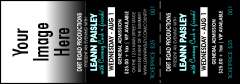 Your Photo Concert Blue Event Ticket with secure numbering and detachable stubs.