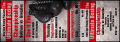 A securely numbered Boxing Gloves Reserved Event Ticket