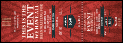 A vivid Retro Sunburst Reserved Event Ticket
