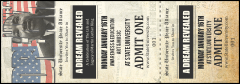 Martin Luther King Jr. Event Ticket has a retro design and customizable text.