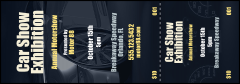 Car Show Speed Dial Event Ticket with secure numbering and detachable stubs.