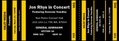 Yellow and Black Reserved Event Ticket