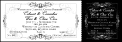 Black Tie Gala Reserved Event Ticket with elegant script