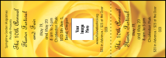 Yellow Rose Event Ticket with image upload, detachable stubs and customizable text.