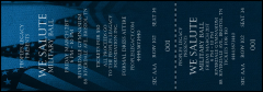 Military Ball - US Flags Reserved Event Ticket custom prints in vibrant color with detachable stubs and secure numbering.