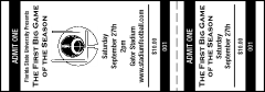 A football general admission ticket.