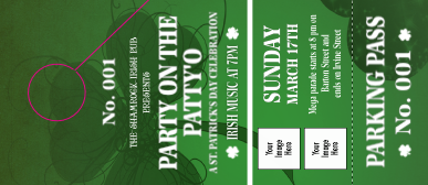 St. Patrick's Day Shamrock Hang Tag with 2 image upload spots
