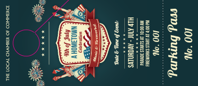 Fourth of July Freedom Blue Hang Tag with eye catching graphics.