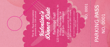 Valentine's Dinner Date Hang Tag