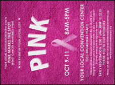 Breast Cancer Pink Ribbon Invitation