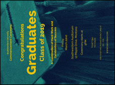 Graduation - Blue and Yellow Invitation has easy-to-customize text. Matching envelopes available.