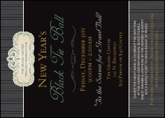 Classic Black Pinstripe Postcard Mailer