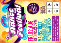 Disco Dance Festival Postcard Mailer