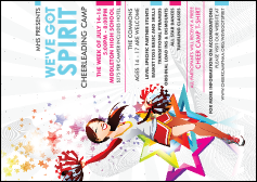 Cheerleading Spirit Postcard Mailer with several lines of customizable text.