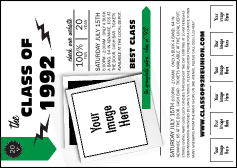 Class Reunion Mascot Green Postcard