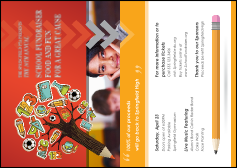 Fundraiser for Education Postcard Mailer with 23 lines of customizable text.