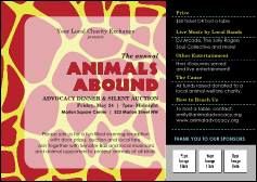Animal Print Giraffe Postcard Mailer with 3 image uploads.