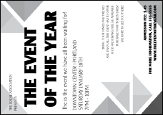 All Purpose Triangles Black and White Postcard Mailer custom prints with your event details.
