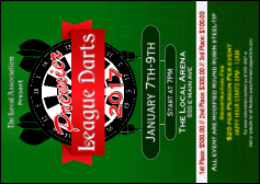 Premier League Darts 2017 Postcard with classic design and customizable text.