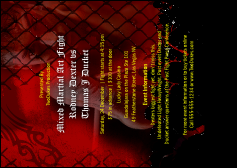 Mixed Martial Arts Postcard Mailer (Red) perfect for MMA events.