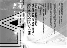 Los Angeles (Black and white) Postcard Mailer with lively backdrop and customizable text.