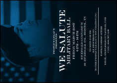 Military Ball - The Salute Postcard Mailer mails directly to your contact list.