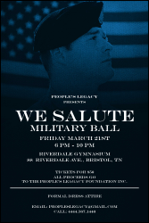 Military Ball - The Salute Poster with distinguished background design.