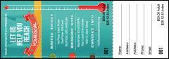 Fundraising Thermometer Raffle Ticket 0007