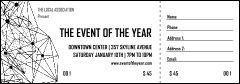 All Purpose Geometric Black and White Raffle Ticket