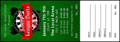 Premier League Darts 2017 Raffle Ticket with perforated, detachable stub.