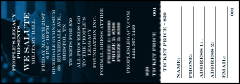 Military Ball - The Salute Raffle Ticket with detachable stubs and secure numbering