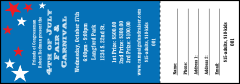 Red, White, and Blue Stars Raffle Ticket