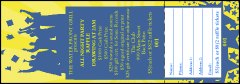 Bright Ideas Graduation Raffle Ticket printed in color