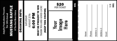 Your Image Raffle Ticket 0007 (black & white)