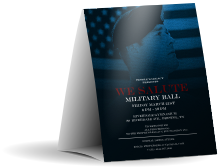 Military Ball - The Salute Table Tent prints in color on quality stock.