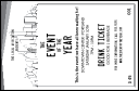All Purpose Skyline Black and White Drink Ticket