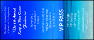 Nature Series - Blue Ocean VIP Pass with secure numbering and customizable text.