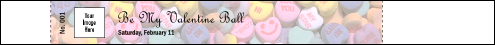 Valentine's Day Tyvek Pro Wristband with secure numbering and 1 image upload spot.