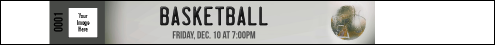 Basketball Schedule Tyvek Pro Wristband with image upload and unique numbering.
