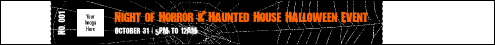 Spider Web Tyvek Pro Wristband 001 with logo upload, black background, orange typeface.