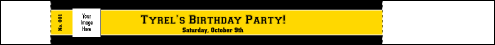 Sports Ticket Black & Yellow Tyvek Pro Wristband