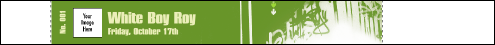 Hip Hop Green Tyvek Pro Wristband has unique numbering a 1 image upload spot.