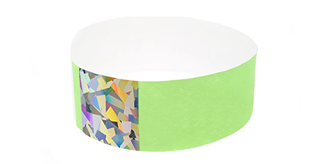 Green Hologram Tyvek Wristbands (300 pack)