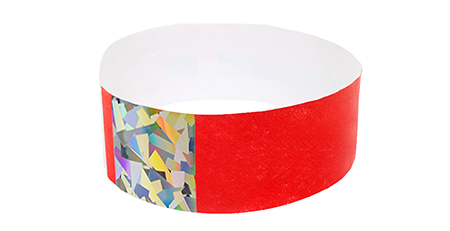 Red Hologram Tyvek Wristband (300 pack)