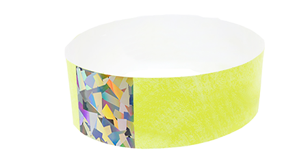 Yellow Hologram Tyvek Wristband (300 pack)